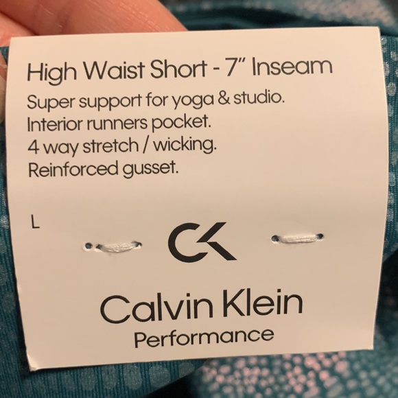 Teal Calvin Klein Women’s 7” Biker Shorts - Picture 6 of 9